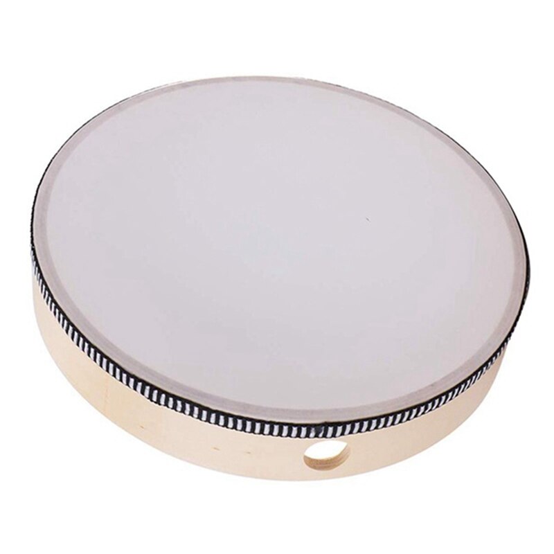 10 Polegada instrumento de percussão de pandeiro para tambor de madeira portátil com baqueta percussão musical brinquedo
