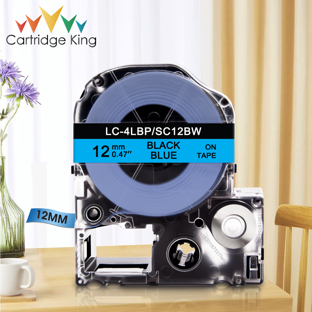 6/9/12mm Replace for Epson Label Tape SS12KW SS9KW SS6KW ST12KW LK-4WBN Compatible for Espon LW-300 LW-400 LW-600P LW-700 Maker: M / 12mm