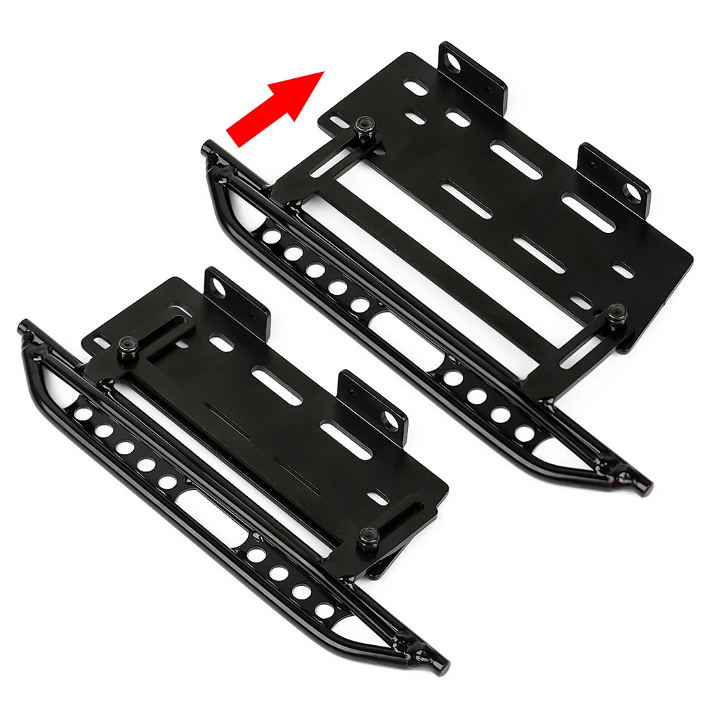 INJORA Rock Sliders Metal Pedal Upgrade Part dla 1:10 RC Crawler Car Axial SCX10 SCX10 II 90046