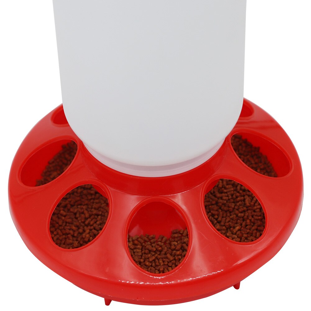 1L Chicken Feeder Bucket Poultry Practical Bird Feeding Fountain Plastic Seed Water Dispenser