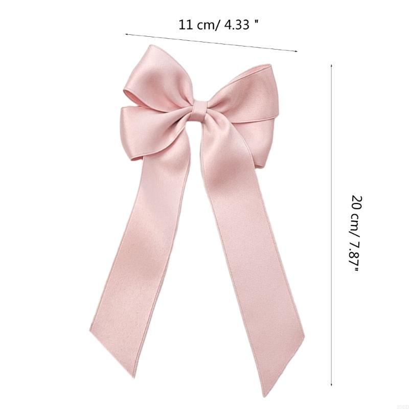 39bd fotografie haarclip voor hete meiden gelaagde bowknot vorm haar barettes paardenstaart vlechten haarclip met lang lint