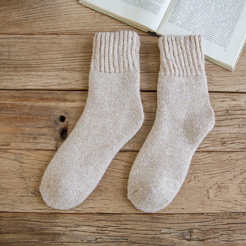 Calcetines de lana resistentes al frío para hombre, medias gruesas de terciopelo, súper gruesas y cálidas, de tubo, de Cachemira, para invierno del Norte: BF0105