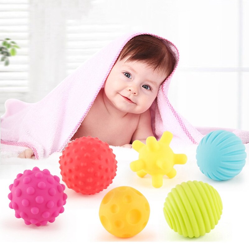 Baby Toys Hand Grasping Ball Soft Ball Textured Multi Ball Set Develop Baby's Tactile Senses Toy for Touch and Massage Soft Ball