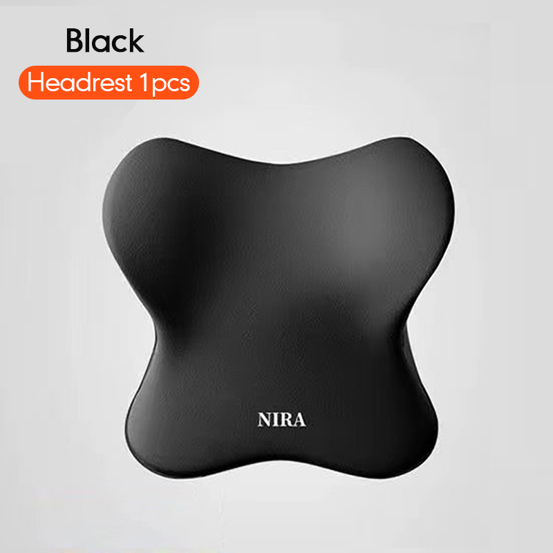 Appui-tête de voiture soutien lombaire coussin lombaire coussin en mousse à mémoire de forme dossier oreiller lombaire voiture confortable oreiller de cou accessoire de voiture: Black
