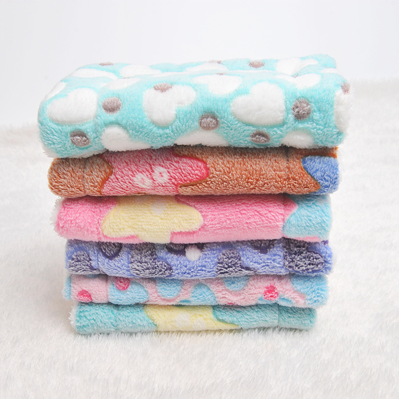 Estera para dormir para hámster, cama de conejo, cama para gato, manta gruesa de pelo suave, manta lavable para el hogar, manta con patrón cálido, suministros para mascotas