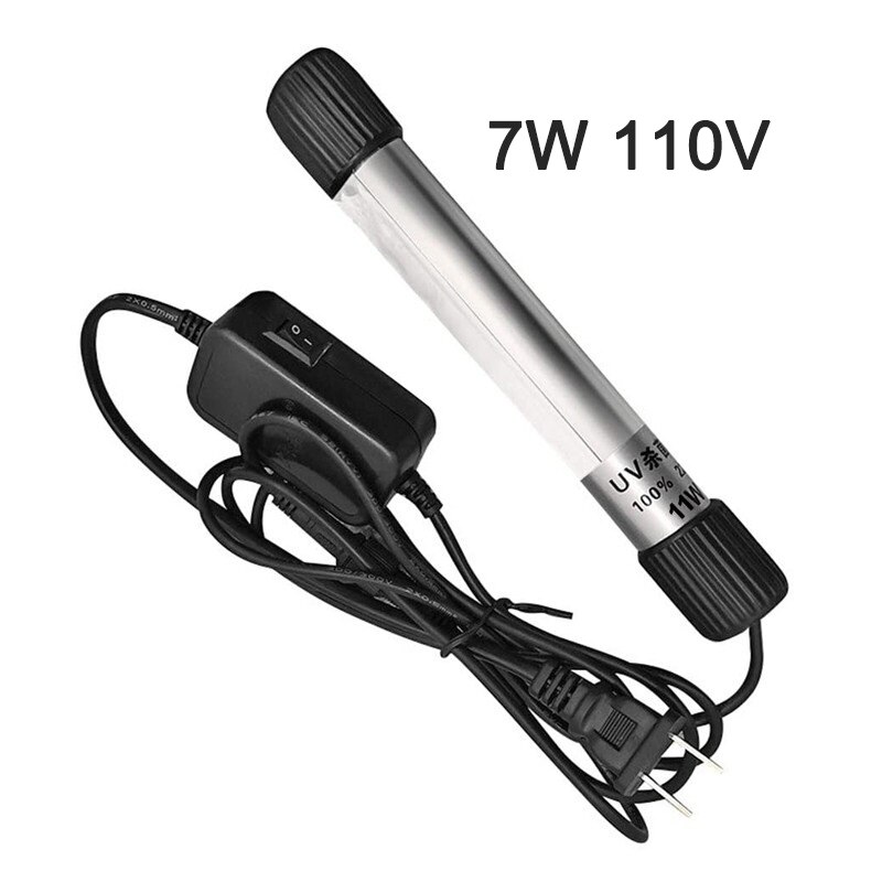 20W 254nm Ultraviolet stérilisateur lampe UV désinfection lumière haute Ozone UVC lampe germicide tuer les germes Virus Ozone lampe: 110V 7W