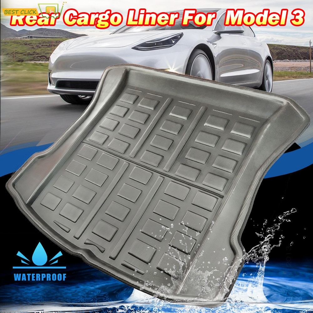 For Tesla Model 3 BlueStar Rear Cargo Liner Boot Tray Trunk Mat Luggage FLoor Carpet Tray Waterproof All Weather