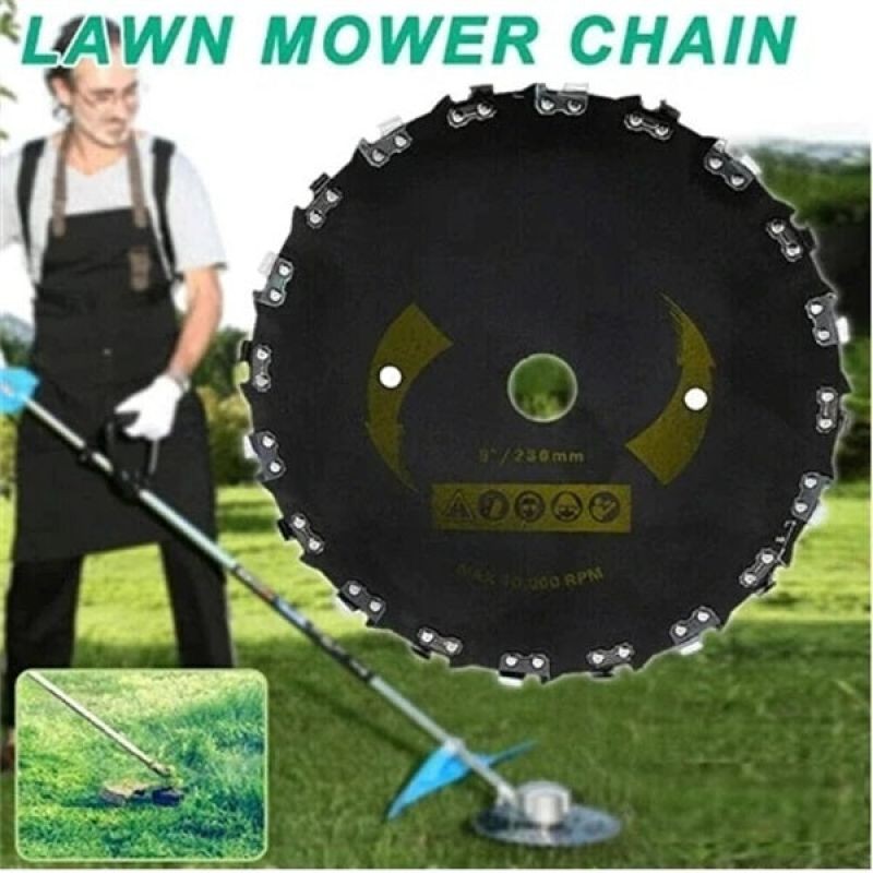 9 inches High-Powered Grass Cutter 10000 RPM Chainsaw Tooth for Gas-powered Trimmers / Brush Cutters with 30cc Engines