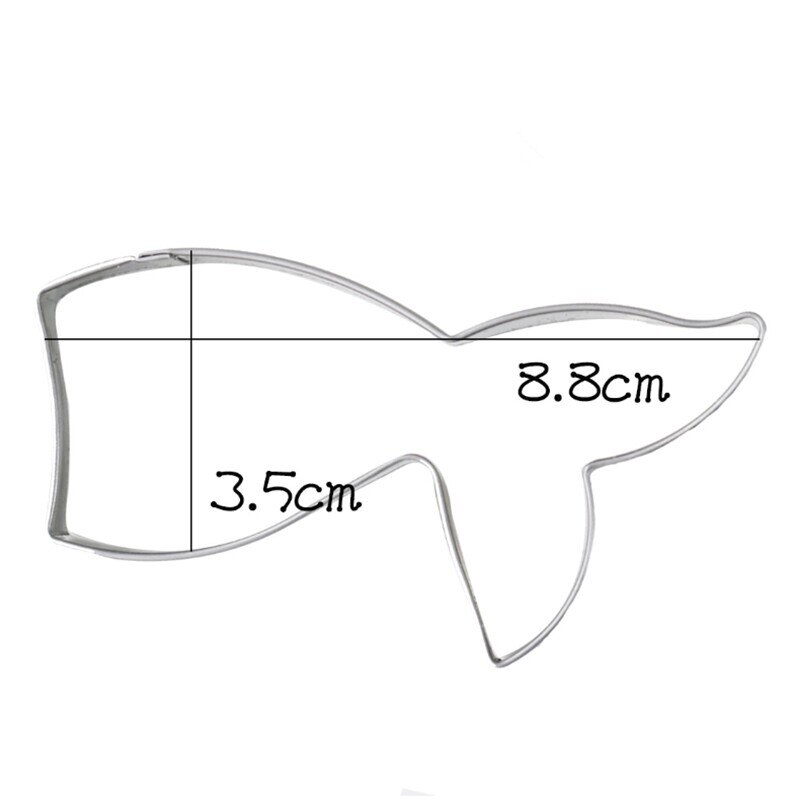 Mermaid Tail Shape Stainless Steel Cookie Cake Cutters DIY Biscuit Pastry Kitchen Baking Mold Fondant Party Decor