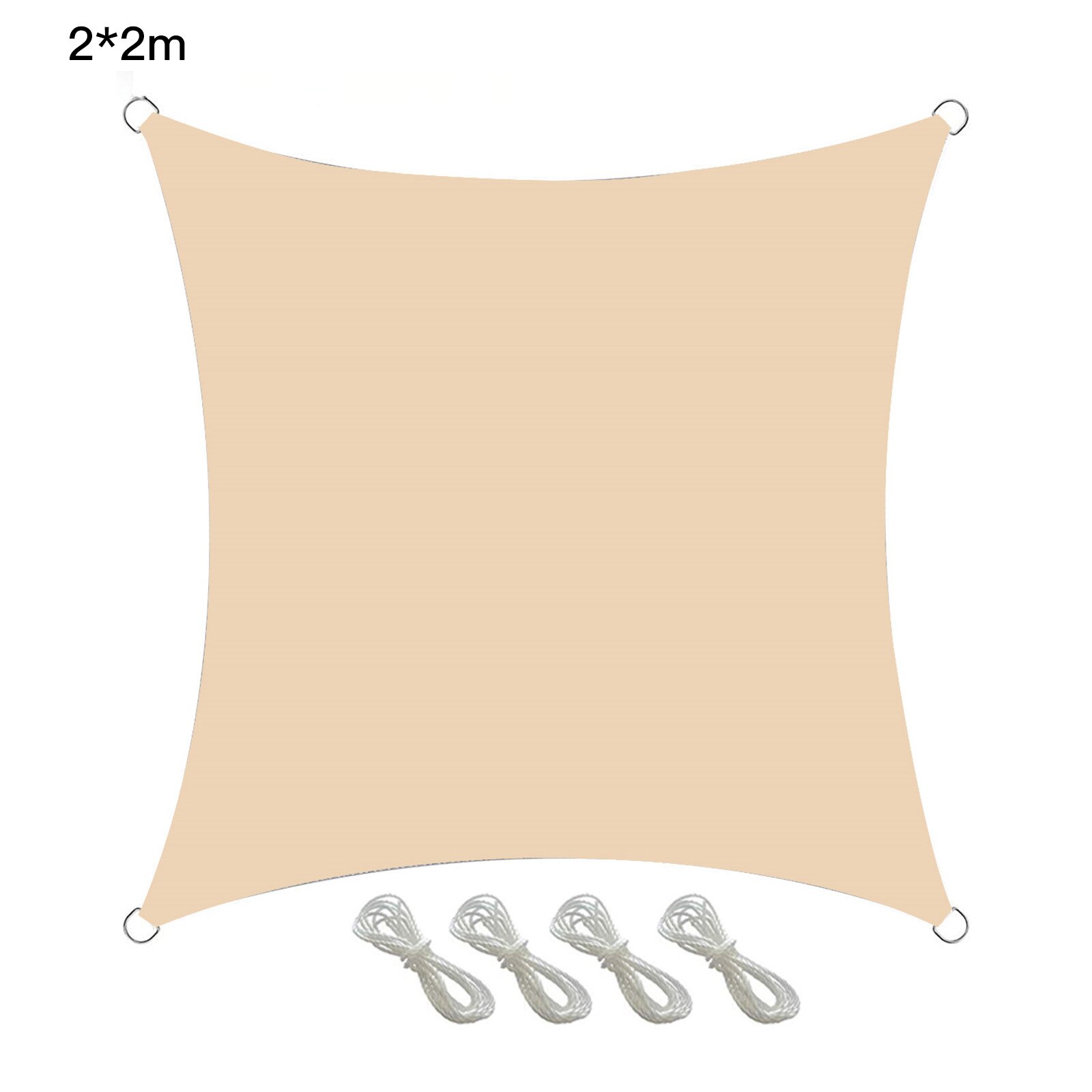 Rainproof Cloth Shade Sail Awning 98% UV Set 2*2 M Printing Protection Shading Rate Of 90% Square 2m*4 Rope Garden Canopy: Yellow 2 x 2m