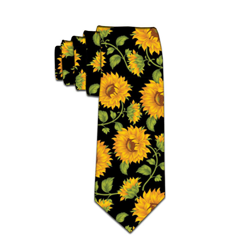 Klassiske polyester mænd slips printe hals slips 8cm blomster sjove slips til mænd formelt jakkesæt bryllupsfest gravatas: 08