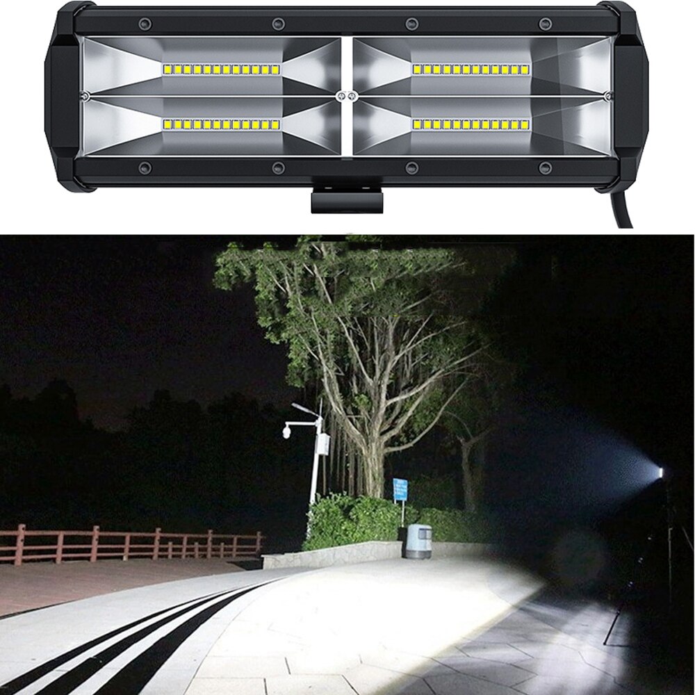 Waterproof LED Rectangular lights Car Headlamp Light Bar Fog Spot Light Motorcycle Offroad Car Boat Led Work Light