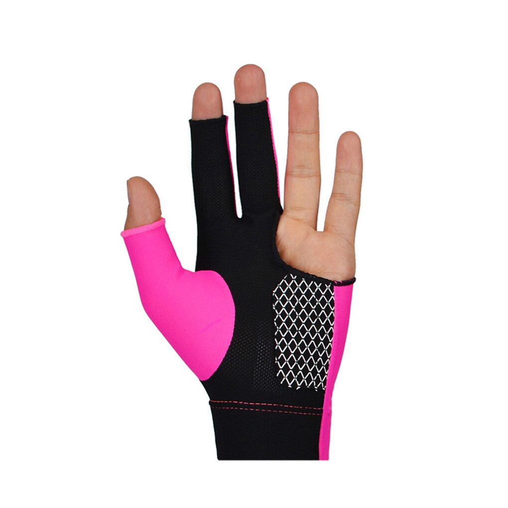 BOODUN-guantes de LICRA para jugar bolas de billar, antideslizantes, suaves, transpirables, 3 dedos: NO.2 / M