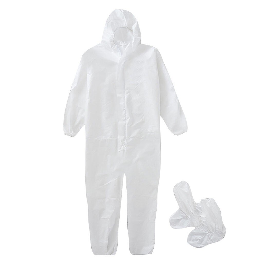 Disposable Protection Gown Dust Spray Suit Siamese Non-woven Dust-proof Anti Splash Clothing Safely Clothes In Stock#E30: Default Title