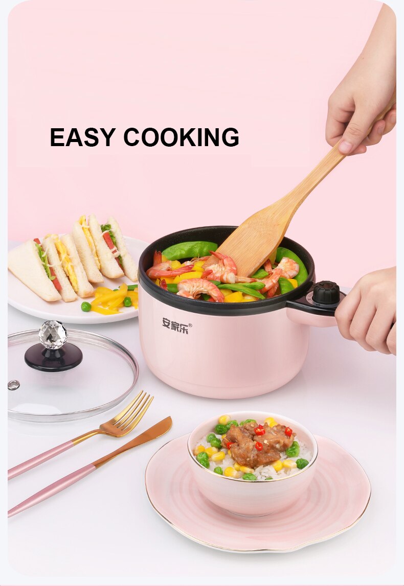 220V 230W/600W Mini Multi Cooker for Single/Double Layer Electric Rice Cooker Stainless Steel Inner Fry/Steamer Pot/Boil