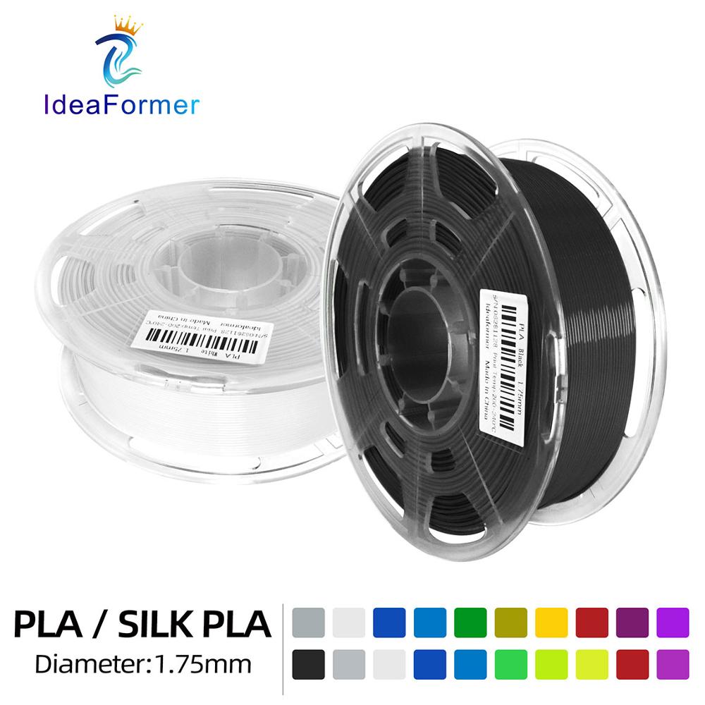 Ideaformer 1.75Mm Pla Zijde-Pla Filament 1Kg Transparante Spool Multi-Coloured Verbruiksartikelen 3D Plastic Printing Materialen filamento.