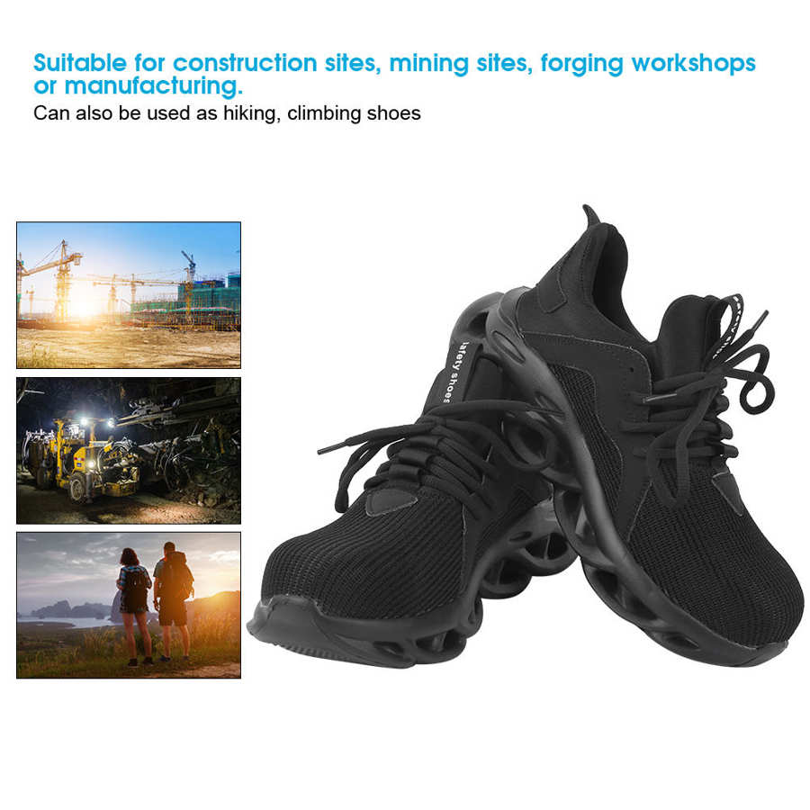 Sikkerhedssko mænd arbejdskabsbeskyttelse sko stål tå åndbar anti banke punkteringssikker sikkerhedsarbejde fodtøj calzado de