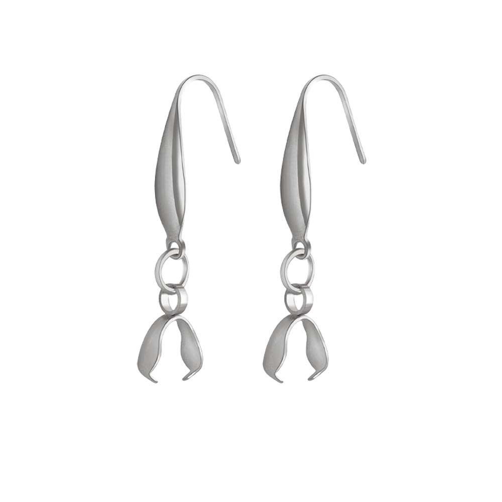 10/20pcs Stainless Steel French Earring Wires Fish Hook Pendant Clasp for DIY Jewelry Craft Making Supplies Accessories Handmade: S / Silver