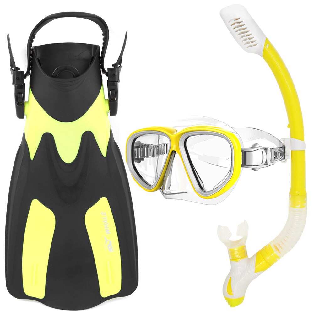 Snorkel Bril Flippers Set Snorkelen Glas Zwemmen Vinnen Snorkelen Gear Pakket Masker Scuba