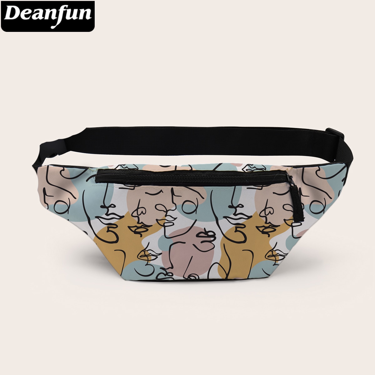 Deanfun-riñonera para chicas, bolsa cruzada de pecho y bolsa cruzada, bolso con estampado, D18069
