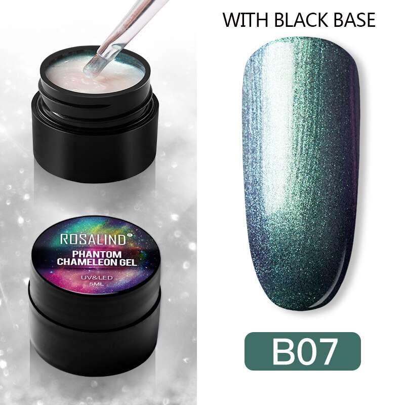 Rosalind gel neglelak phantom kamæleon alt til manicure dekoration base top til negle uv led lampe hybrid lakker: B07