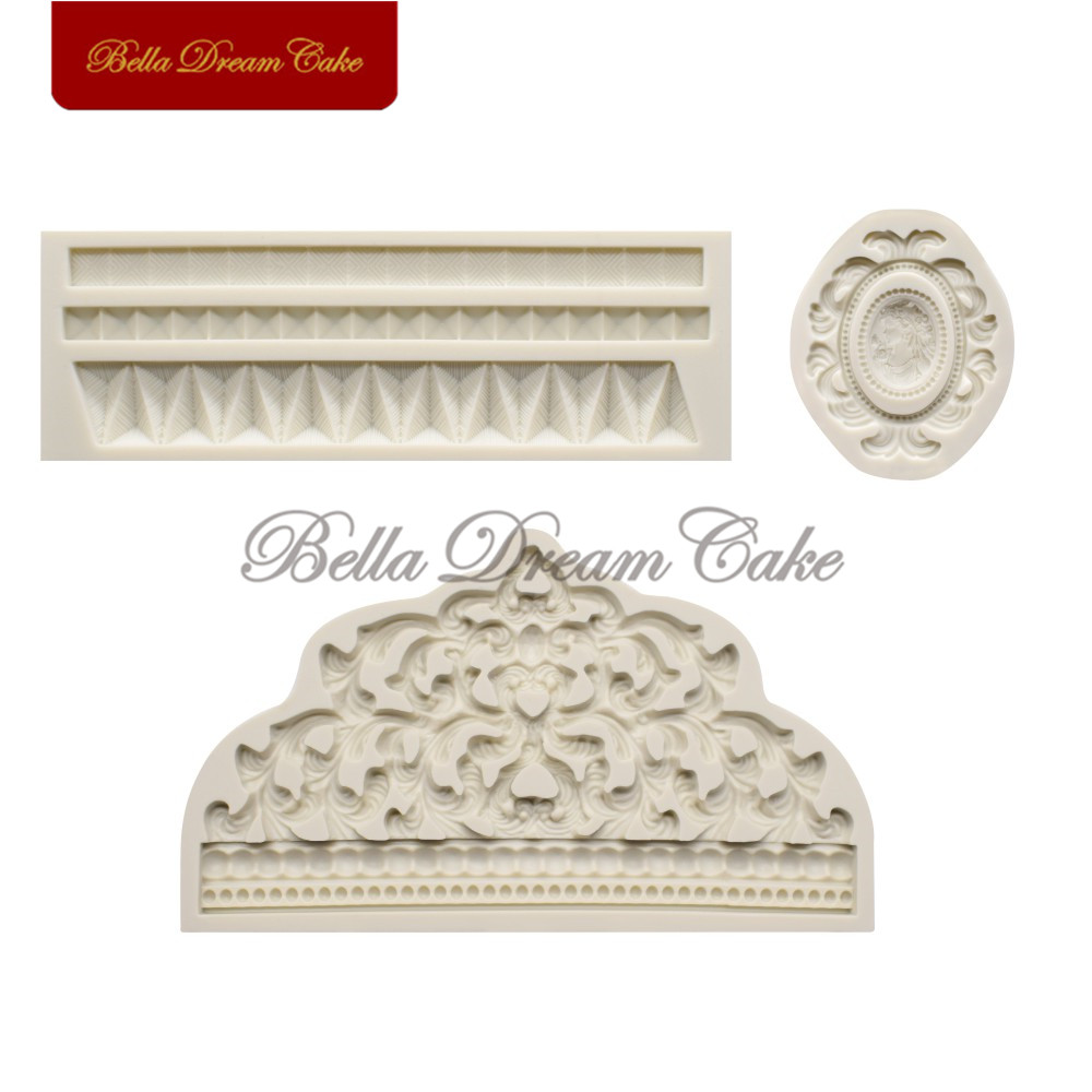Crown Silicone Mold Cake Grens Mallen Fondant Sugarcraft Mould Voor Bruiloft Decoratie Cake Decorating Gereedschap Keuken Accessoires