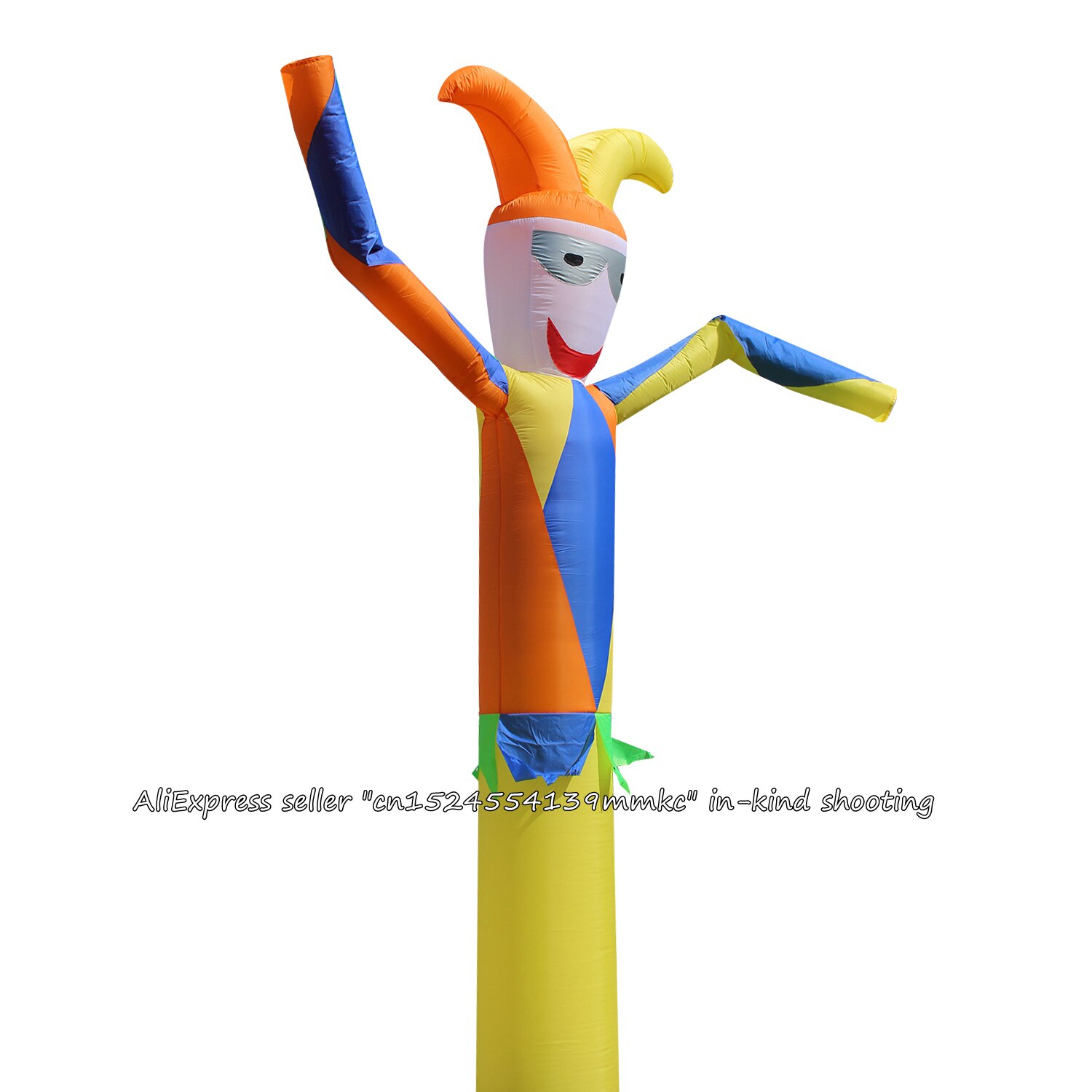 Luft Tänzer Himmel Tänzer Aufblasbare Rohr Grün Clown tanzen Marionette Wind Aufblasbare Werbung federnd für 18 ''Gebläse Gelb Clown