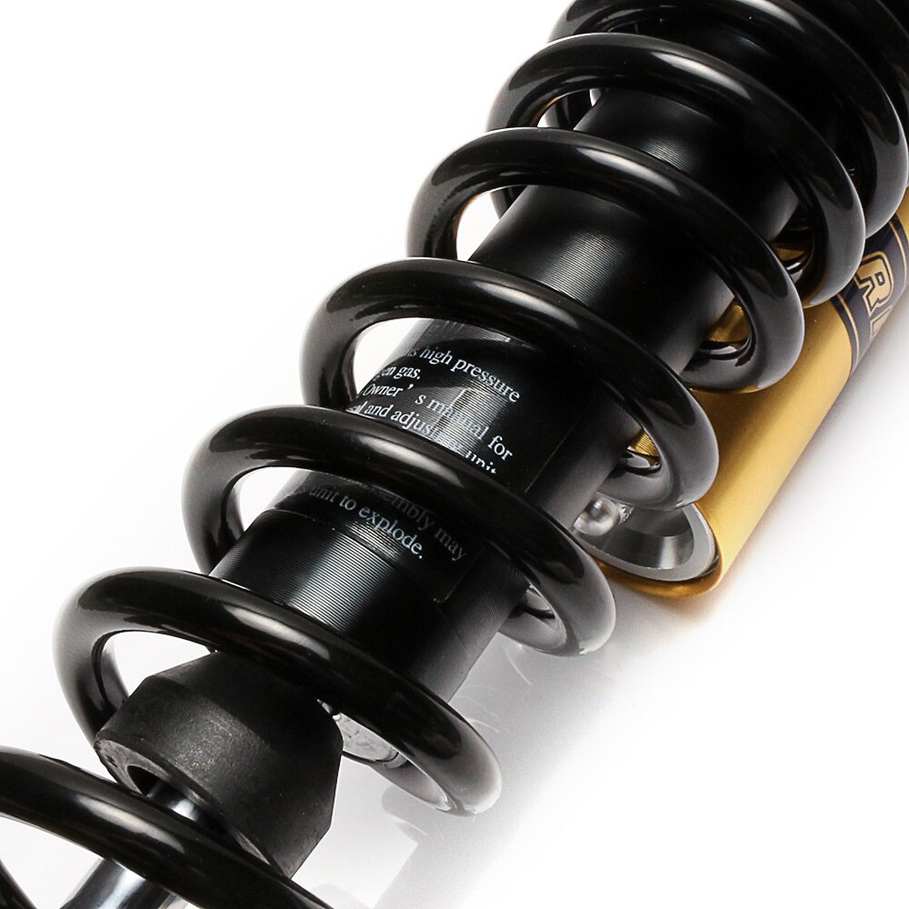 Amortiguador para moto Universal 400mm 15 3/4 "suspensión trasera para motor de bicicleta tierra Scooter ATV Quad Oro Negro D15