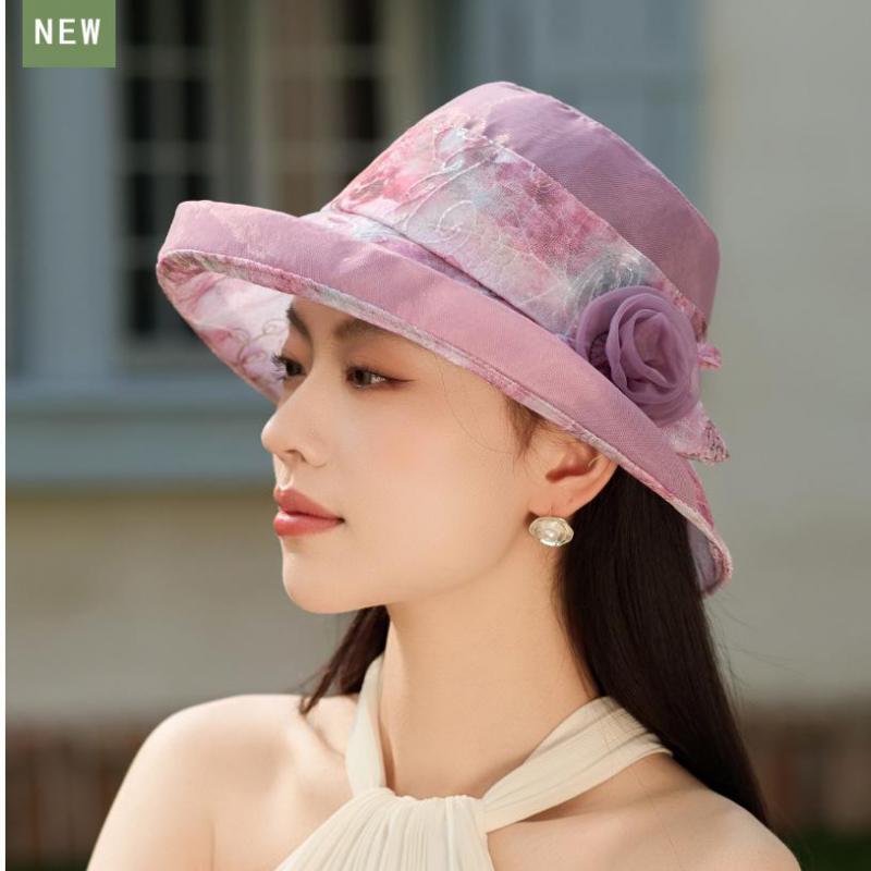 Dames Emmerhoed Zomerhoeden Voor Vrouwen Bloemenpatroon Ademend Zonnebrandcrème Zonnehoed Dames Outdoor Zonnescherm Zonnehoed Nieuw