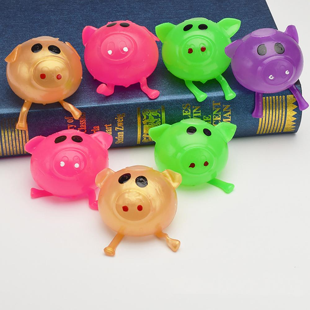 Solid Color Pig Anti Stress Splat Water Ball Jello Decompression Squeeze Toy Venting Sticky funny toys