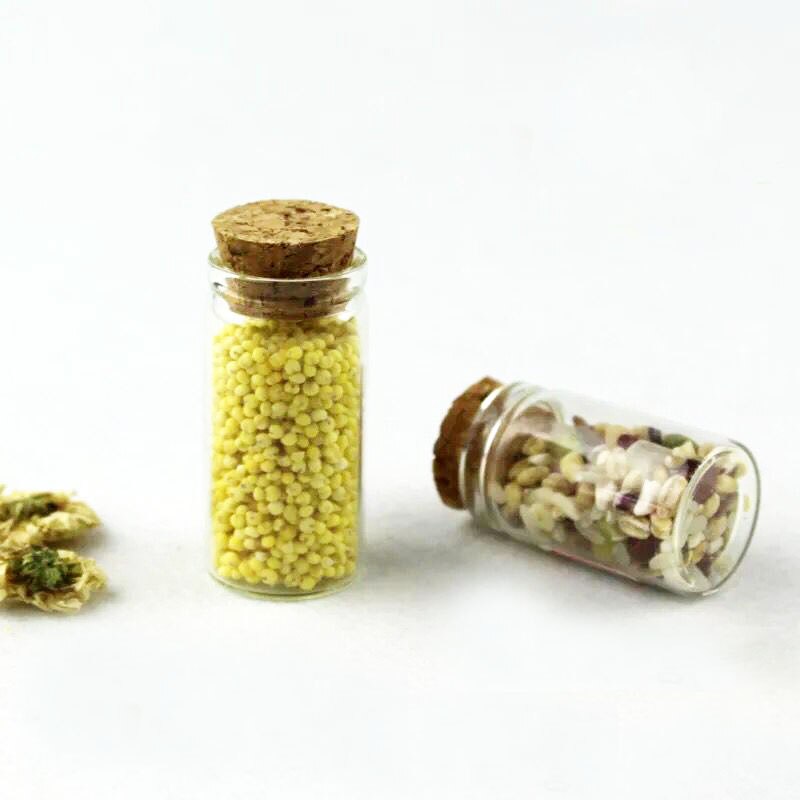 10pcs/lot 24*50mm 12ml Clear Test Tube Glass Bottles Small Bottles with corks Mini Glass Vials for packing Food Spice Jars