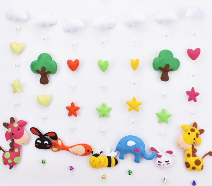 Montessori naaiset kind 8 stuks handpop knutselset dierenfiguren vilt