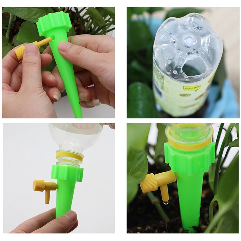 Automatic Watering Spike Indoor Household Drip Irrigation System Waterers Bottle Self-Contained Plant Watering Device
