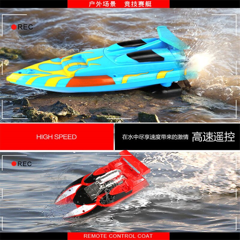 Wireless electric remote control Electric boat Toy boat model High-speed boy watertight yacht The best for children