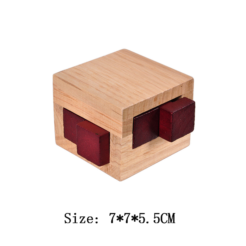 Klassische iq 3d Holz puzzle Erwachsene und Kinder Casse Tete verwirrende Rätsel Kopfschmerzen Gehirnent wicklung Spielzeug Rompe cabezas de Madera: Licht Gelb