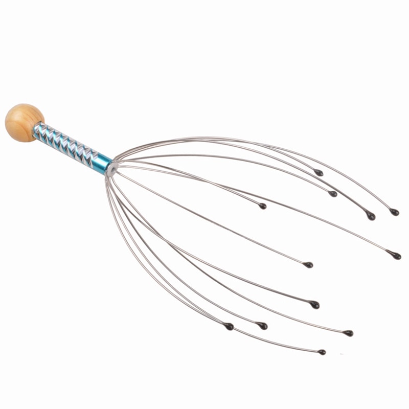 1 PIÈCES Tête De Poulpe Cuir Chevelu Relaxation Massage Soulagement De La Douleur Masseur Anti-Stress Relaxant Griffe Métal Masseur Dispositif Unisexe
