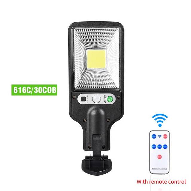 Outdoor Zonne-straat Licht Waterdicht Solar Lamp Cob/Led Menselijk Inductie Motion Sensor Beveiliging Verlichting Voor Tuin Straat Lamp: 616C REMOTE
