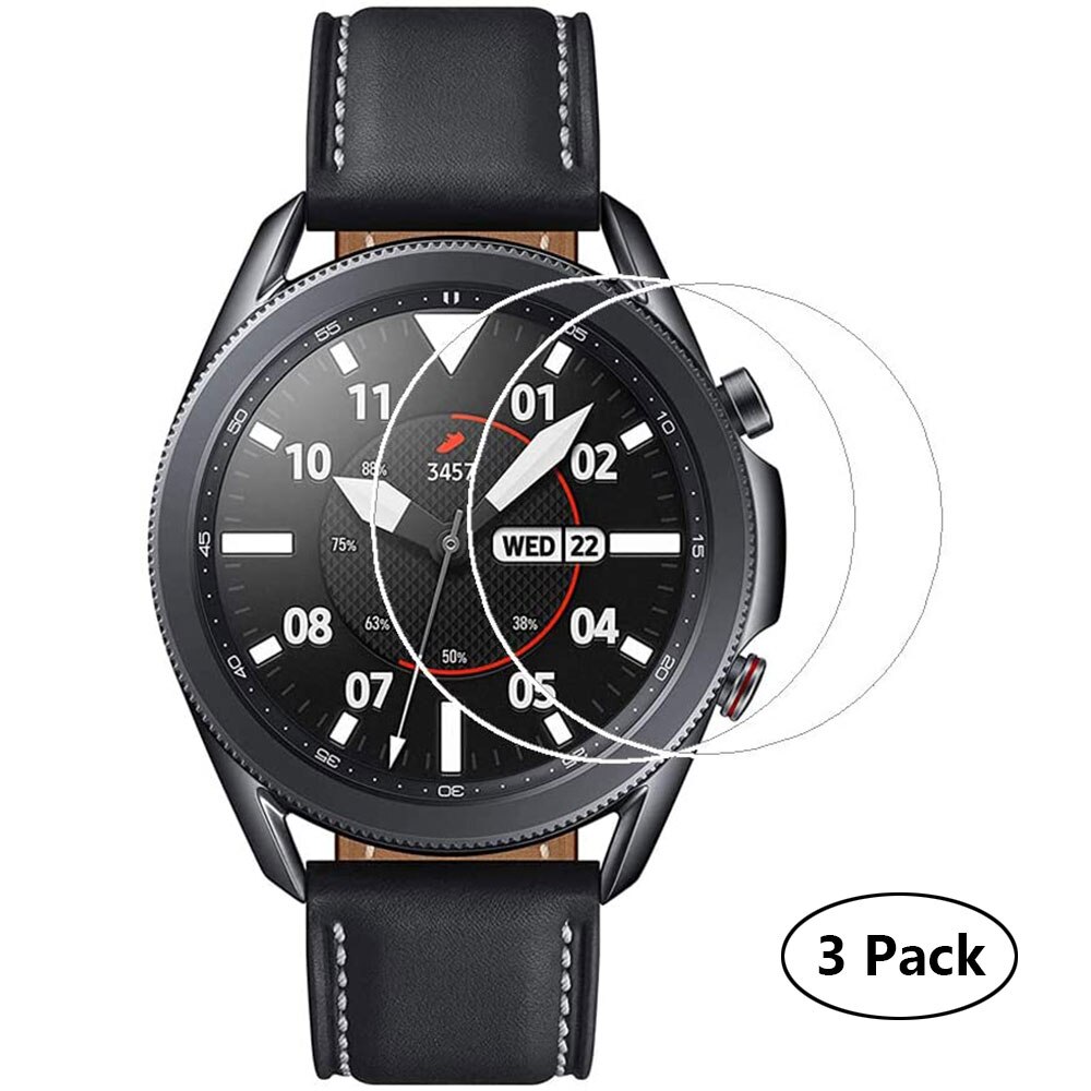 3 Pack Samsung Galaxy Horloge 3 41Mm & 45Mm Screen Protector, gehard Glas Anti-Vingerafdruk Bubble-Gratis Crystal Clear