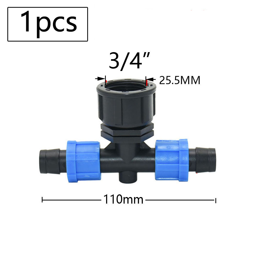 16mm Micro Irrigation Drip Tape Connectors Tee Repair Elbow End Plug Tap Fittings Locked Hose Joints Greenhouse Coupler: Lavender
