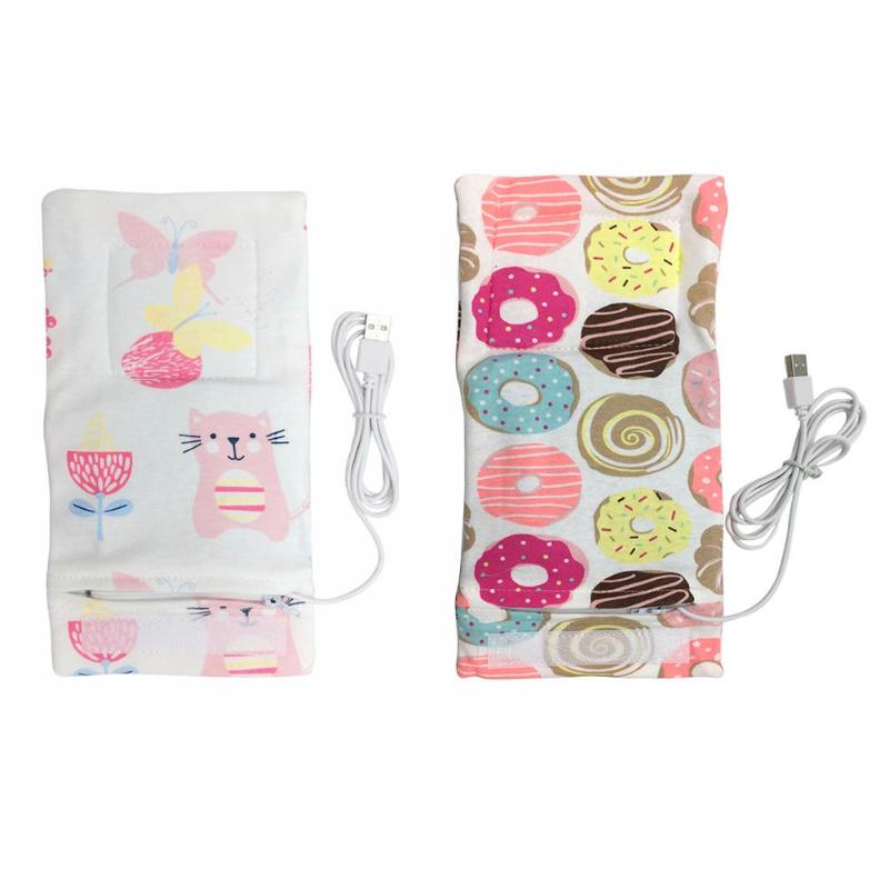 Baby Usb Flessenwarmer Draagbare Outdoor Baby Melk Voeden Verpleging Fles Verwarmd Cover Geïsoleerde Tas Reizen Melk Thermostaat