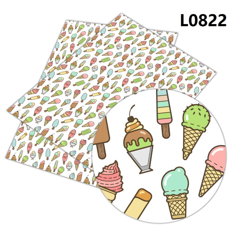 30 cm x 136 cm dessertmønster trykt hårsløyfe i kunstskinn gjør-det-selv dekorasjonshåndverk  l081 l082 l086 l087 l099 l100: L0822