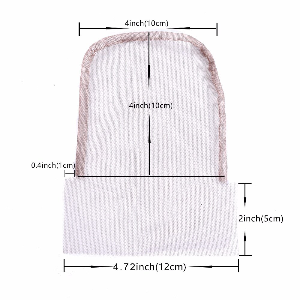 1pcs/lot Lace closure frontal base 4x4inch brown color swiss lace wig caps for making closure