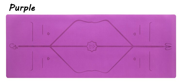 Nowa mata robić jogi 5MM naturalna mata gumowa PU mata robić ćwiczeń antypoślizgowa mata robić jogi: FIOLETOWY