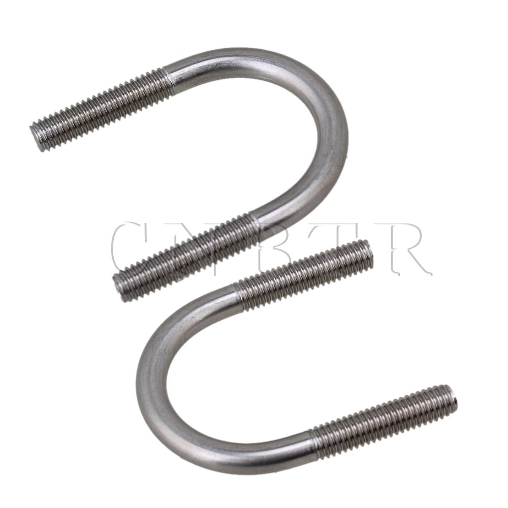 CNBTR 5 x 304 Stainless Steel U-Bolts U-Screws M6 Fit 27mm Dia Pipeline Non-magnetic