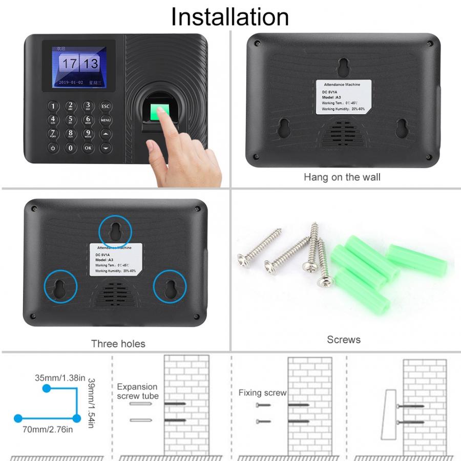 Os stik biometrisk fingeraftryk tidsregistrering system usb fingeraftrykslæser ur medarbejder kontrol maskine elektronisk enhed