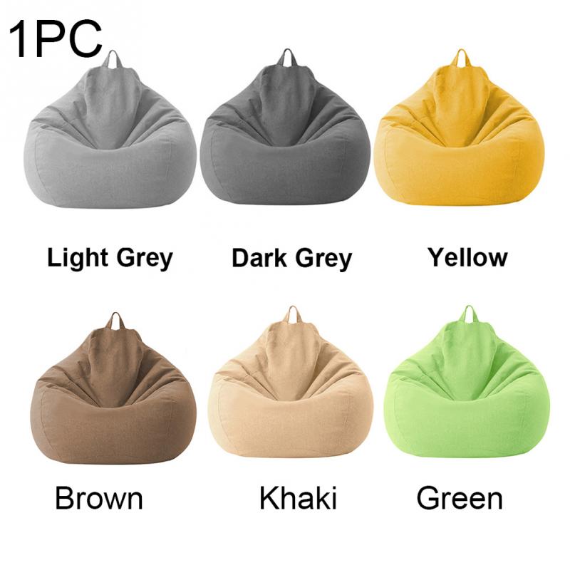 Luie Sofa Cover Effen Stoelbekleding Zonder Filler/Innerlijke Zitzak Poef Bladerdeeg Couch Tatami Woonkamer Meubels Cover