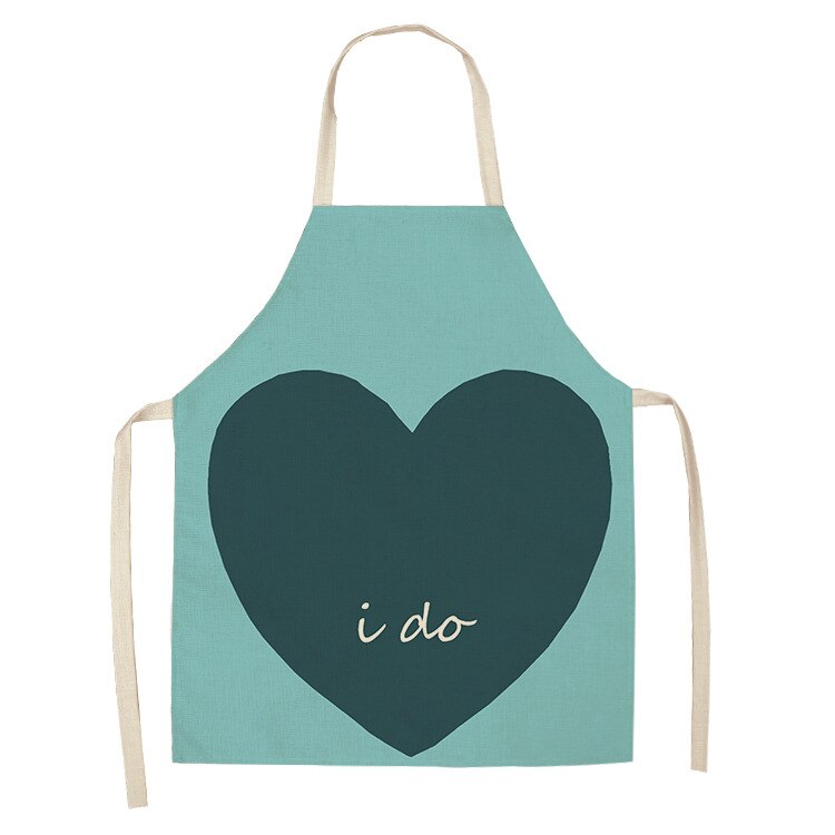 1Stck verrotten Lippen knapp Küche Schürzen Für Frauen Baumwolle Leinen Lätzchen Haushalt Reinigung Schürze Hause Kochen Schürze 53*65cm WQL0114: 2WQ-WQL0114-7