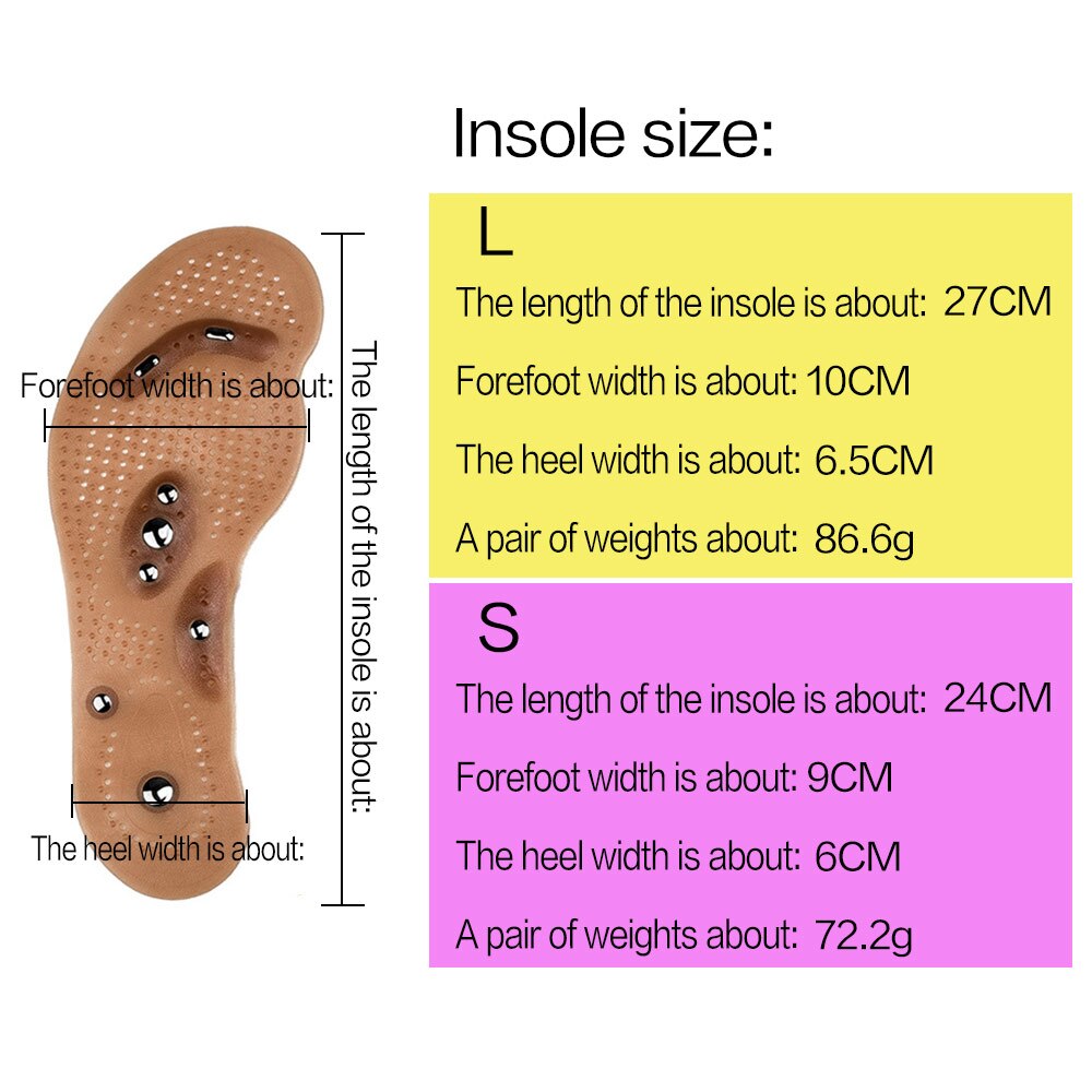 1pair detox slimming acupressure slimming insoles anti cellulite insoles fat removal foot massager magnetic weight loss machine