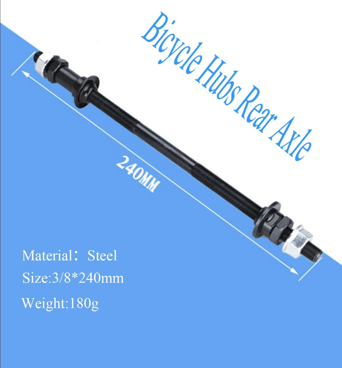Terrengsykkel sykkelnav bakaksel 240mm forlenget snøsykkel freehub bakaksel sykkeltilbehør