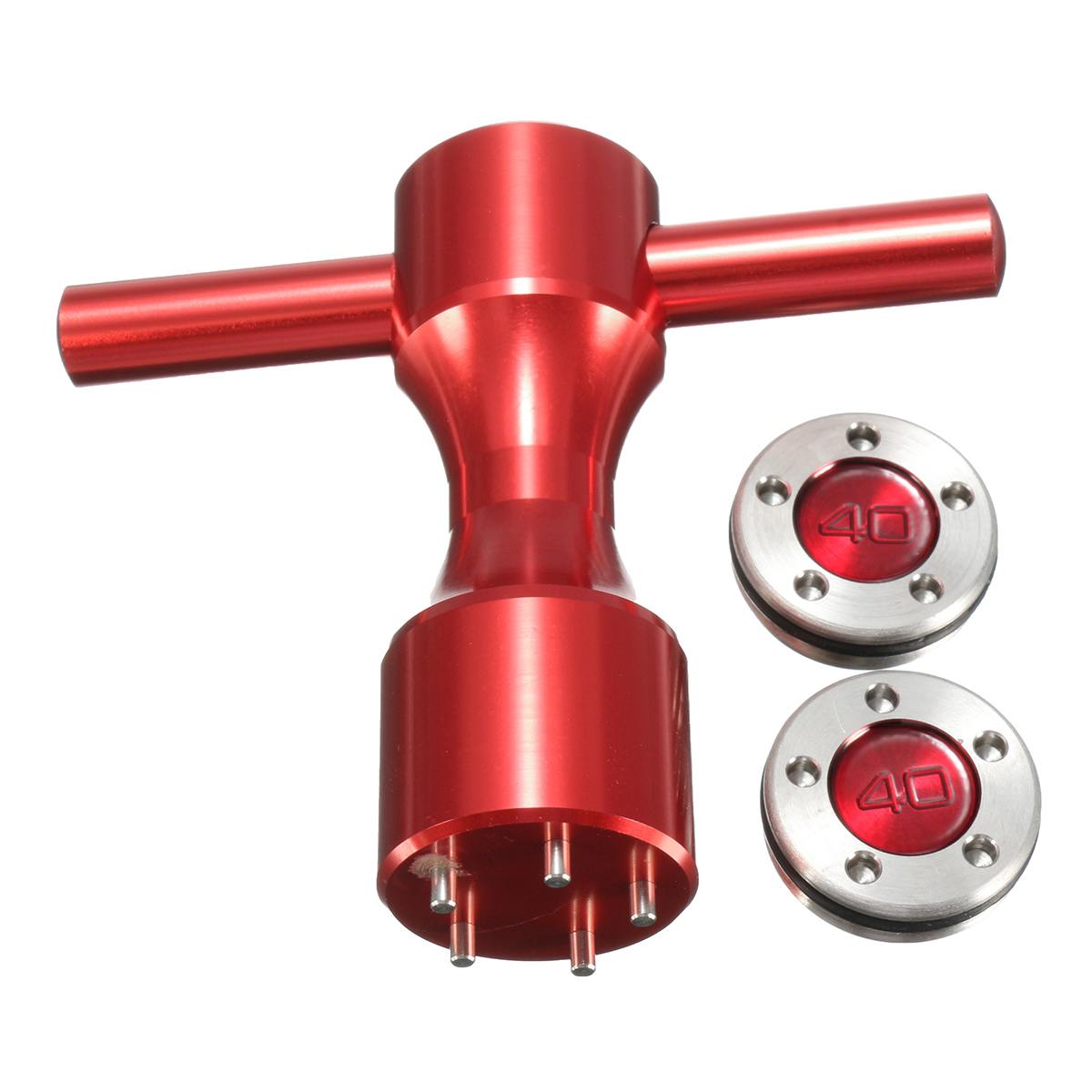 2 Stck Für Titleist-Scotty-Cameron Putter rot Golf Gewichte + Schlüssel Schlüssel Werkzeug 10g/15 g/20g/25g/30g/35g/40g Enthalten Gummi Ringe: 40g